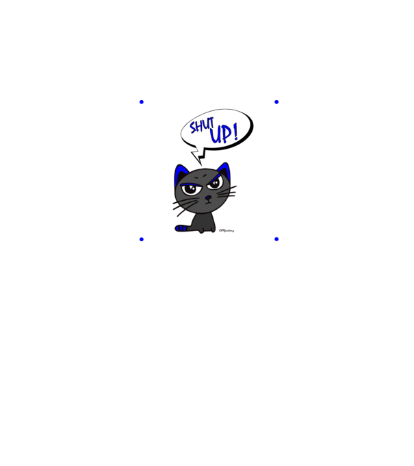 Cat shut up minta szürke pólón