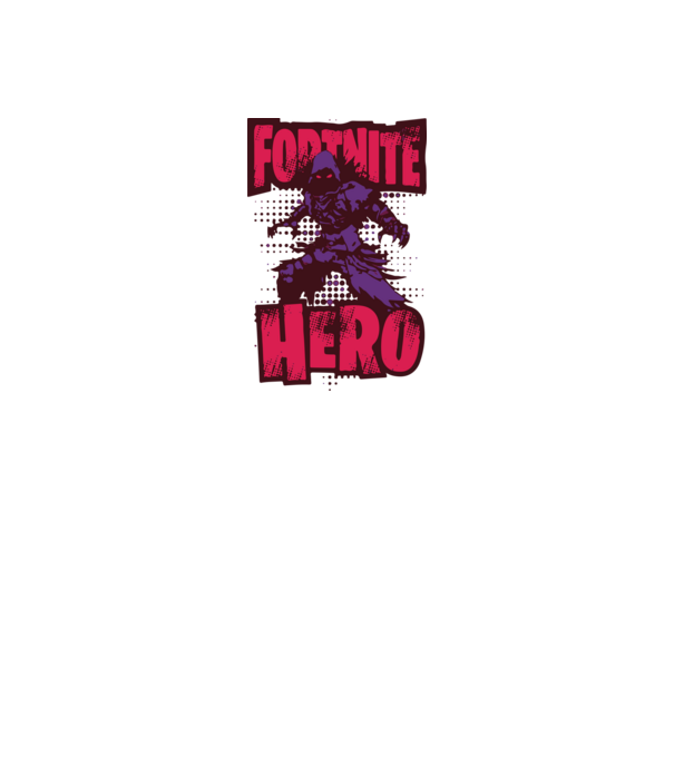 Fortnite hero minta fehér pólón