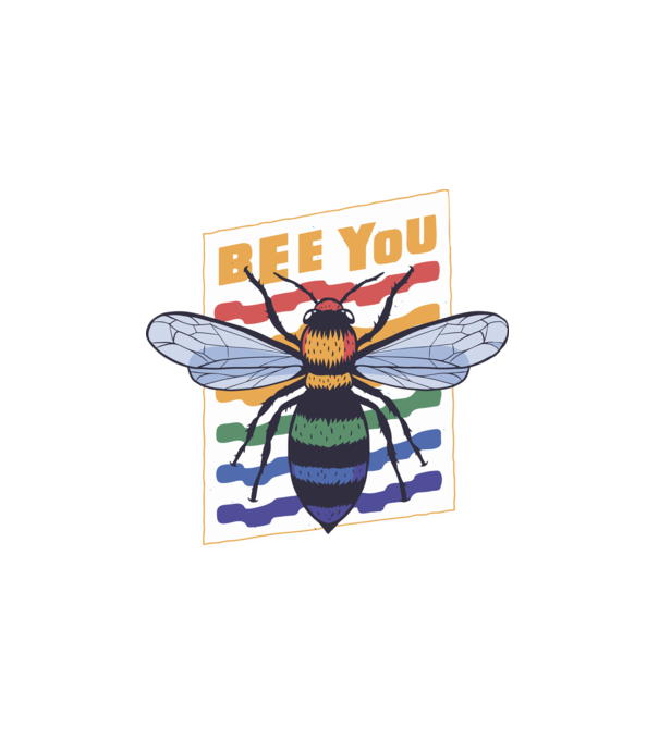 Bee you - légy önmagad minta fehér pólón