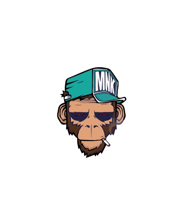Majom cigarettával - Monkey minta piros pólón