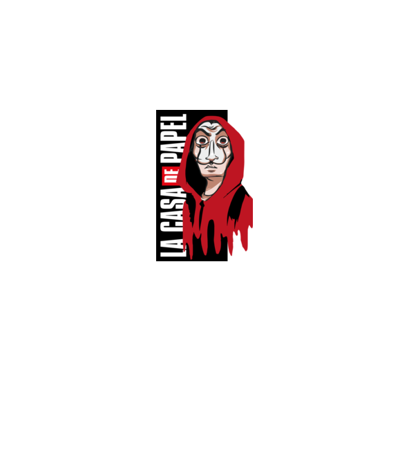Casa de papel art minta királykék pólón
