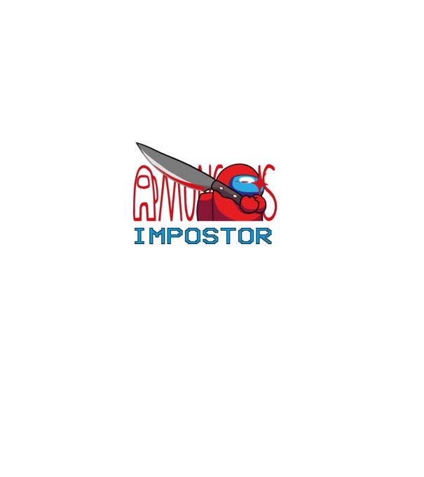 Among us IMPOSTOR minta fekete pólón