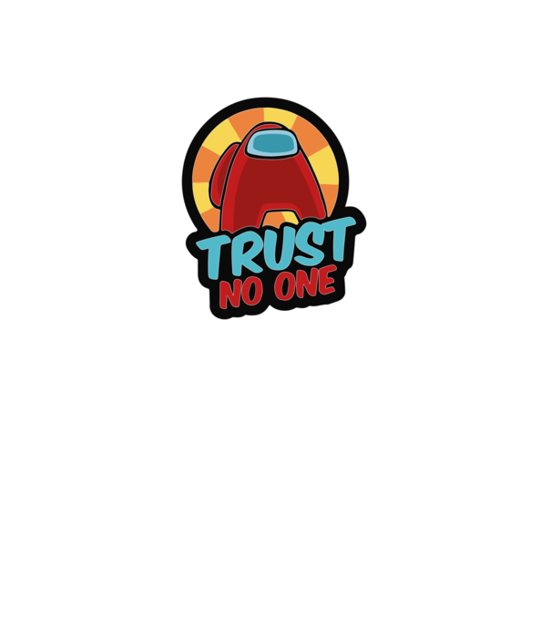 Among us trust no one minta fekete pólón