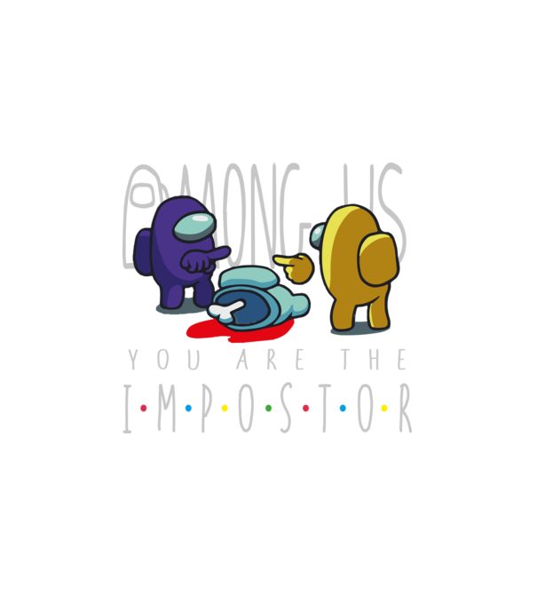 Among us - you are the impostor minta fehér pólón