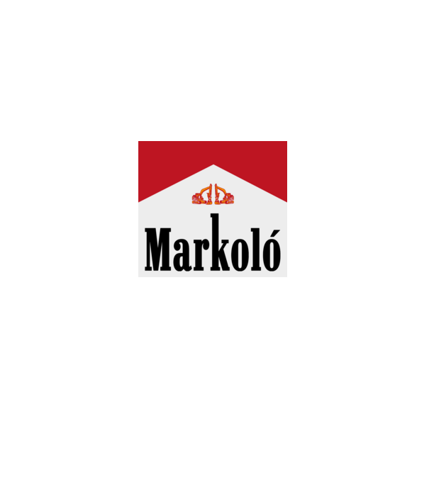Markoló - Marlboro meme minta szürke pólón