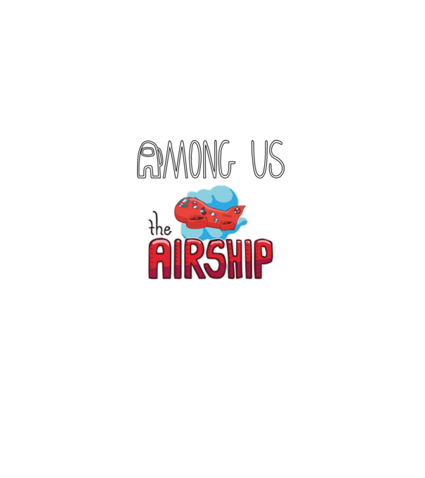 Among us airship minta szürke pólón