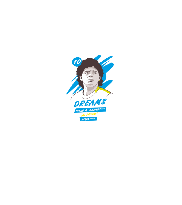 Diego Maradona 1 minta szürke pólón