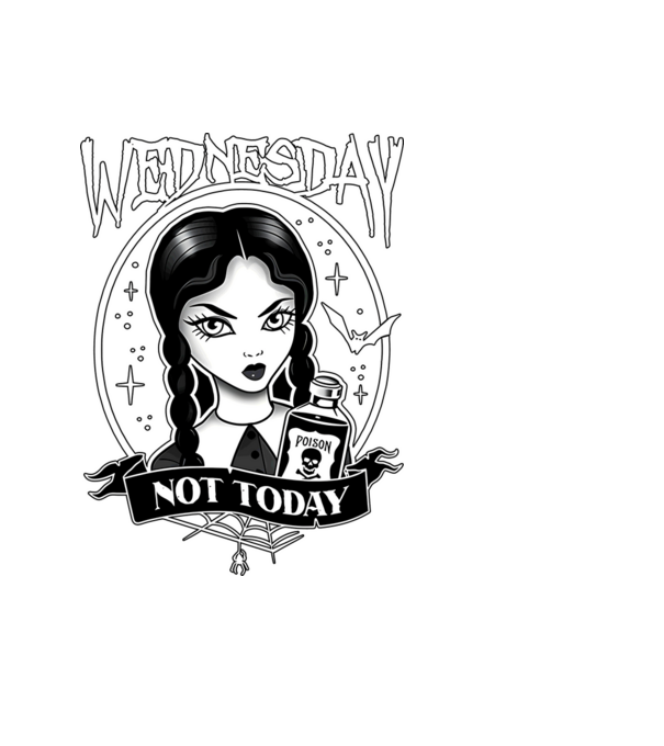 Wednesday not today 2 minta fekete pólón