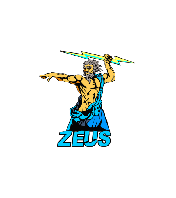 Görög isten - Zeus minta fehér pólón