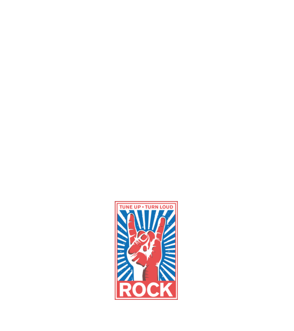 Rock zene tekerd hangosra minta sötétkék pólón