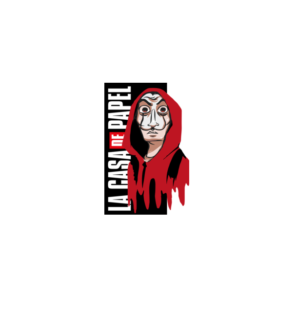Casa de papel art minta királykék pólón