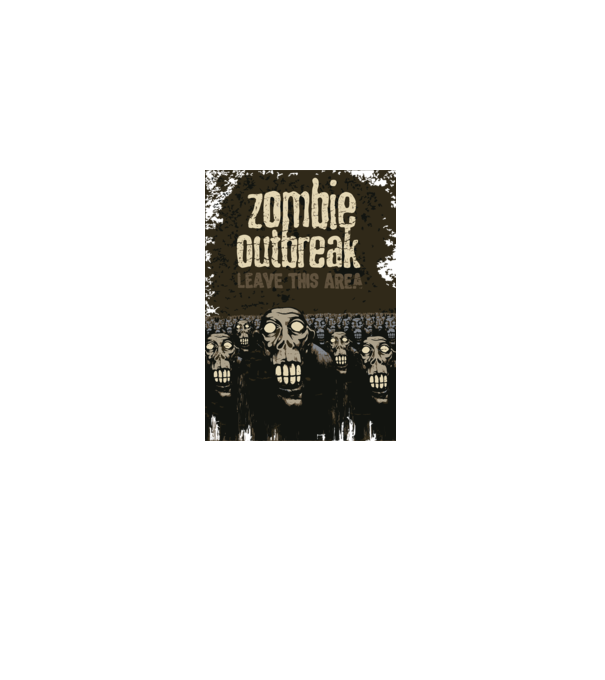 Zombi veszély 2 minta piros pólón