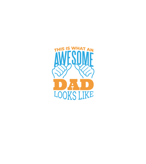 Awesome dad - a nagyszerű apa így néz ki minta fekete pólón