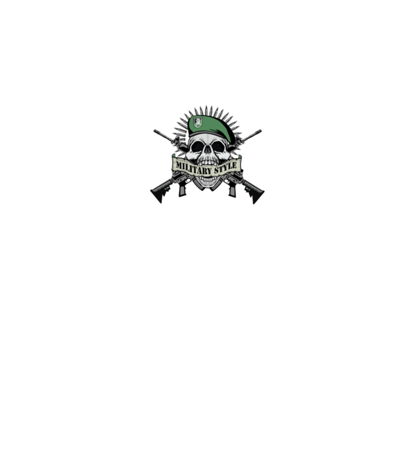 Koponya military - katonai style minta fekete pólón