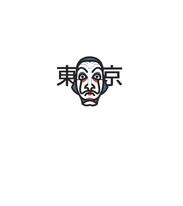 La casa de papel - Japan style minta fehér pólón