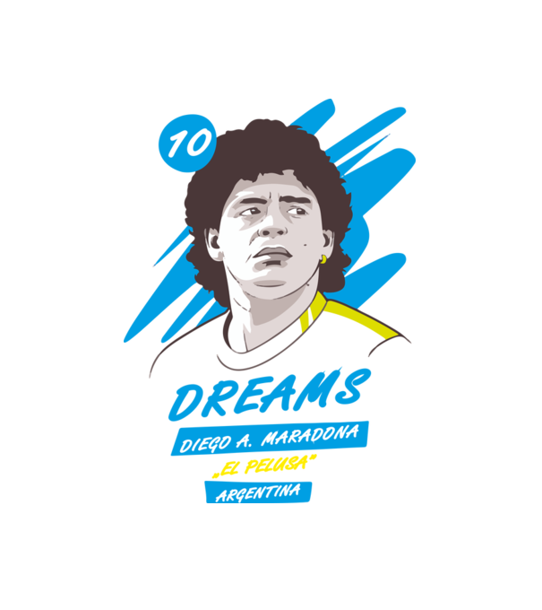 Diego Maradona 1 minta fehér pólón