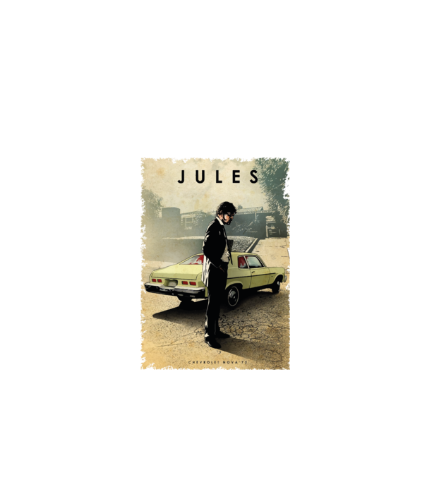Jules - Chevrolet Nova 72 - Pulp Fiction minta almazöld pólón