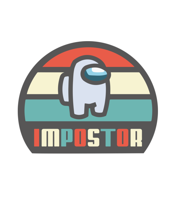 Impostor among us minta fehér pólón