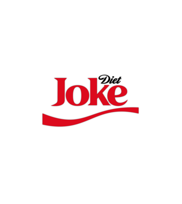 Diet joke coke - Diétás kóla minta fehér pólón