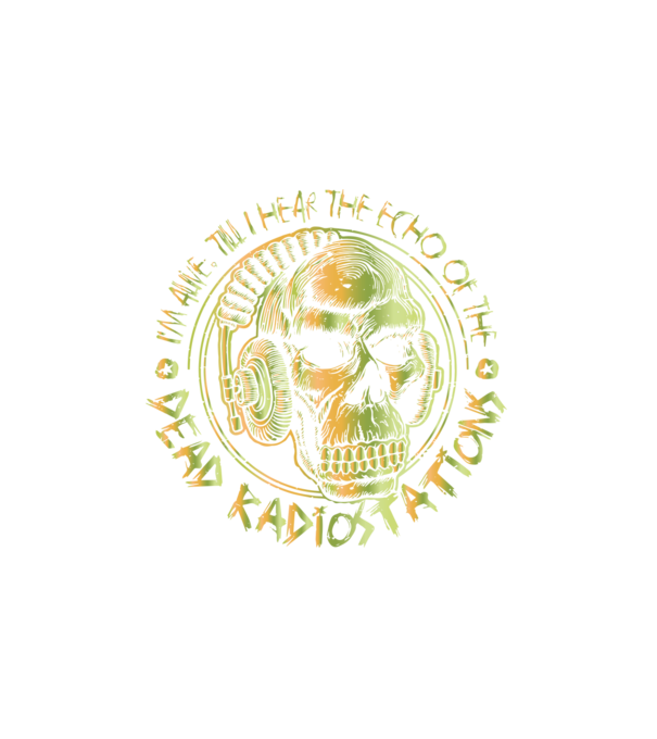 Halott rádió - Dead radio station minta fehér pólón