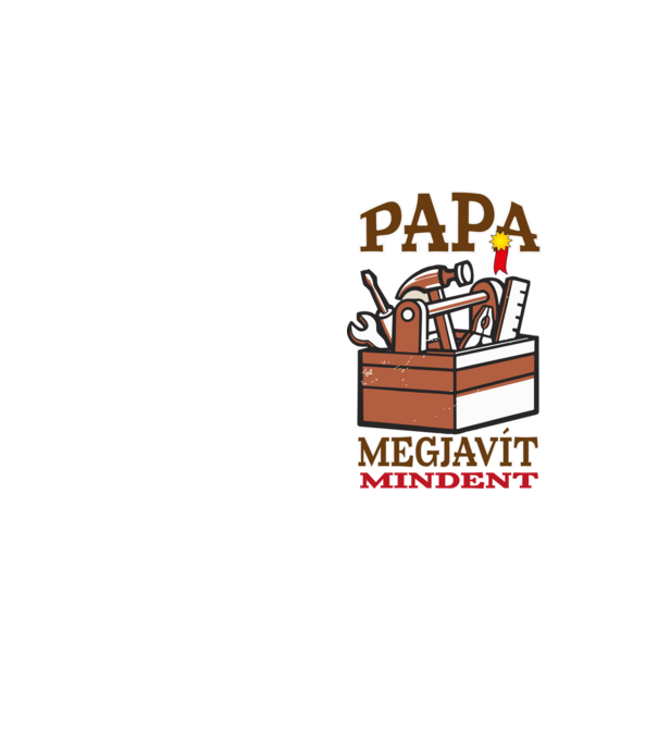 Papa megjavít mindent minta neonsárga pólón