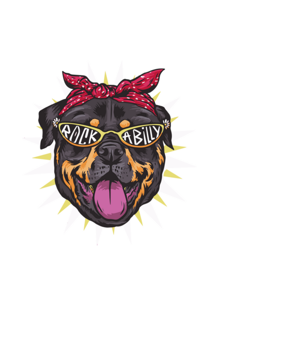 Bulldog - rockabilly minta fekete pólón