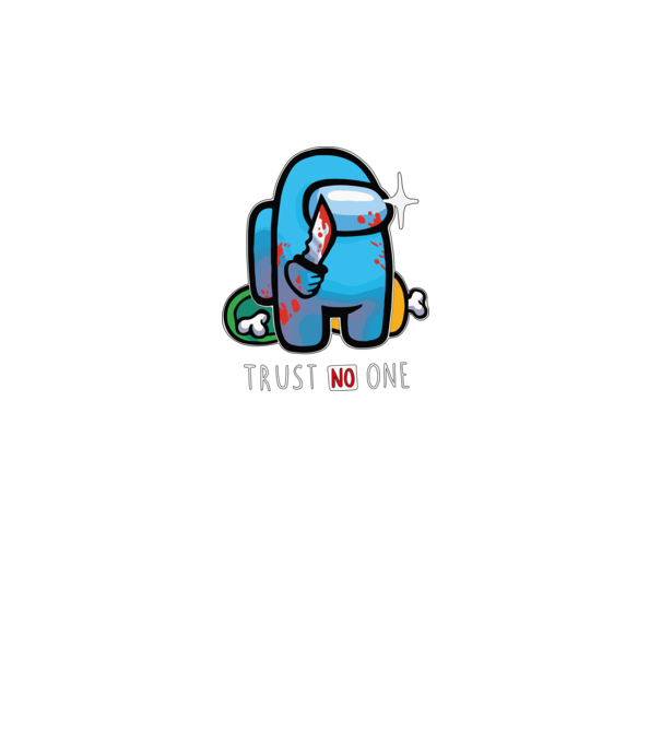 Among us trust no one - ne bízz minta türkiz pólón