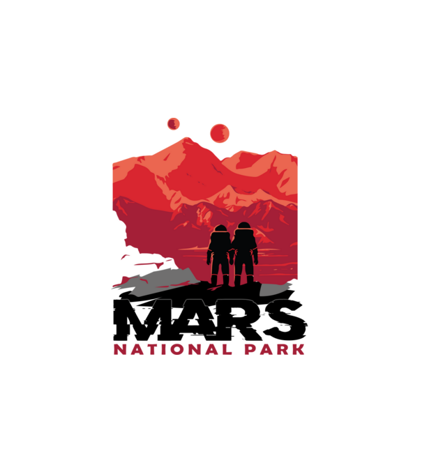 Mars nemzeti park - national park minta fehér pólón