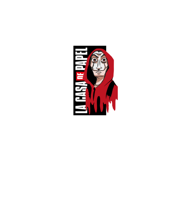 Casa de papel art minta királykék pólón