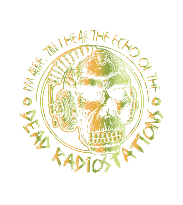 Halott rádió - Dead radio station minta fehér pólón