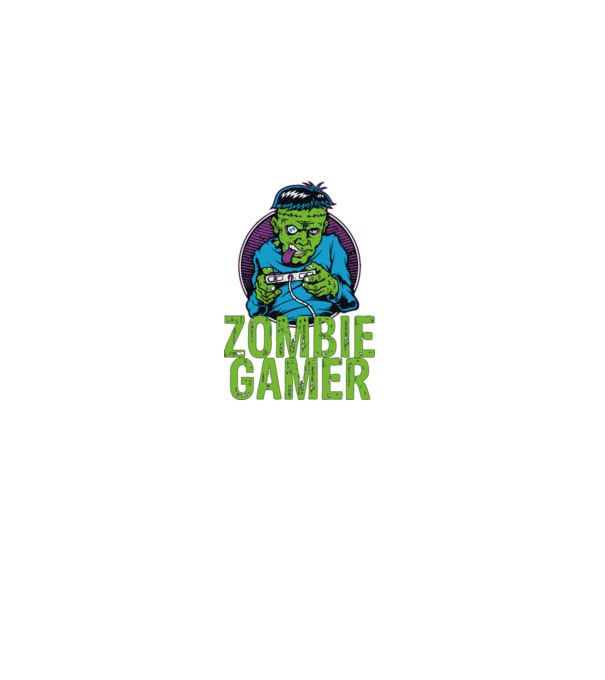Zombie gamer minta fekete pólón