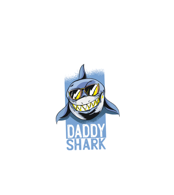 Daddy shark minta királykék pólón