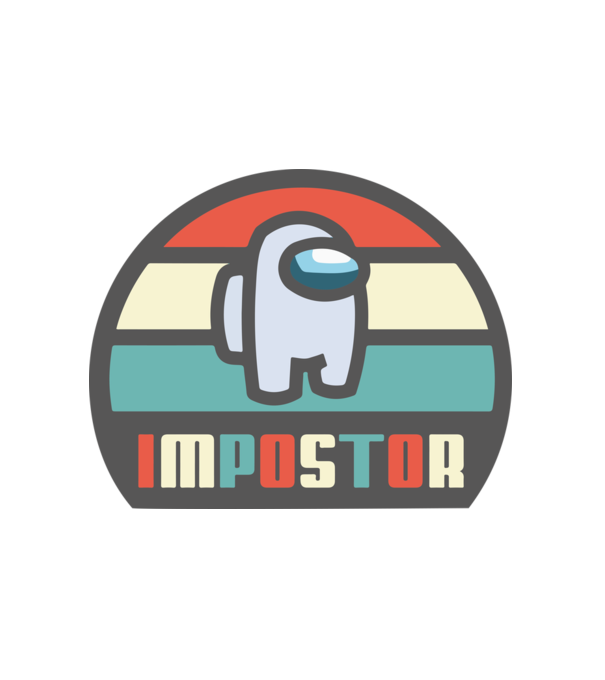 Impostor among us minta fehér pólón