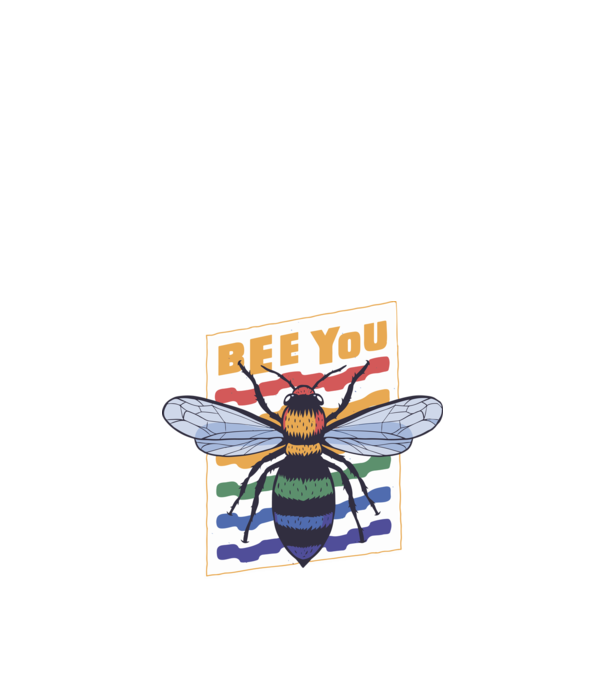 Bee you - légy önmagad minta narancssárga pólón