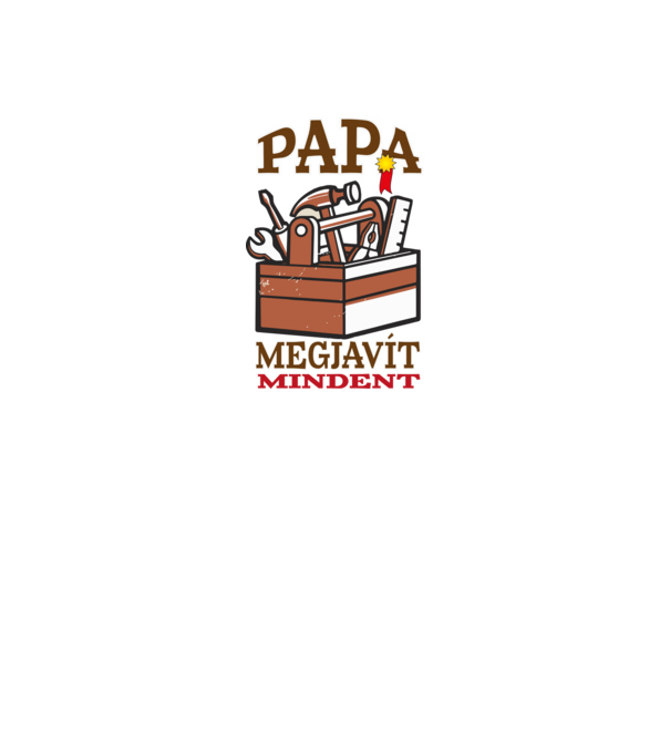 Papa megjavít mindent minta farmerkék pólón