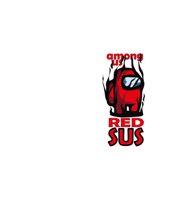 Among us red sus minta neonsárga pólón