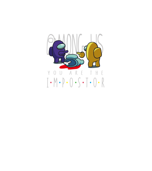 Among us - you are the impostor minta fekete pólón