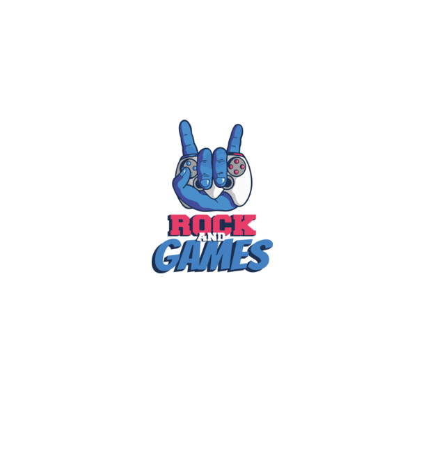 Rock and Games minta szürke pólón