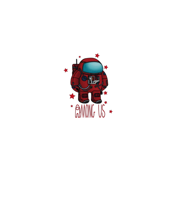 Among us spaceman - űrhajós minta szürke pólón