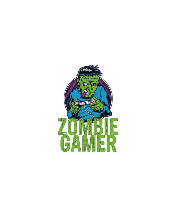 Zombie gamer minta fekete pólón