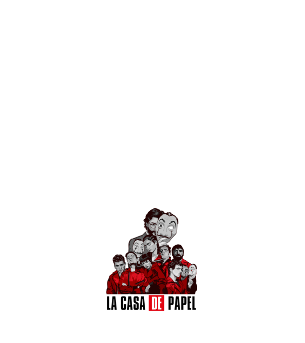 La casa de papel art minta fehér pólón