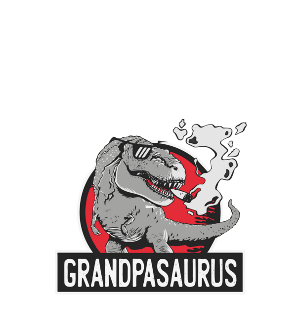 Grandpasaurus papa szaurusz minta fekete pólón