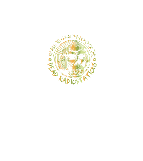 Halott rádió - Dead radio station minta fekete pólón