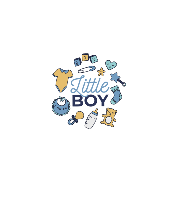 Little boy - kicsi fiú minta világoskék pólón
