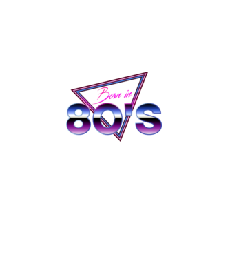 80s minta fekete pólón