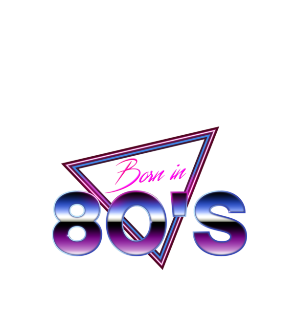 80s minta fekete pólón