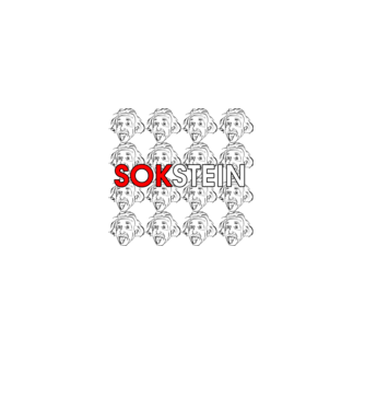 Einstein - Sokstein minta szürke pólón