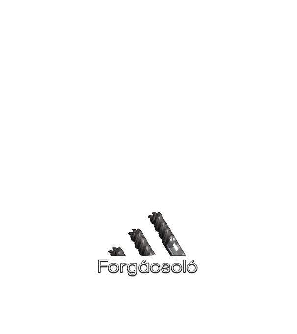 Forgácsoló minta fehér pólón