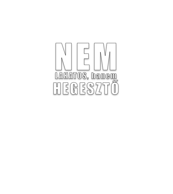 Nem lakatos, hanem hegesztő minta fekete pólón