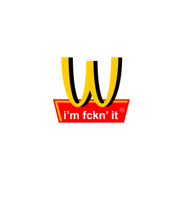 Mc Donalds - i'm fckn' it minta világoskék pólón